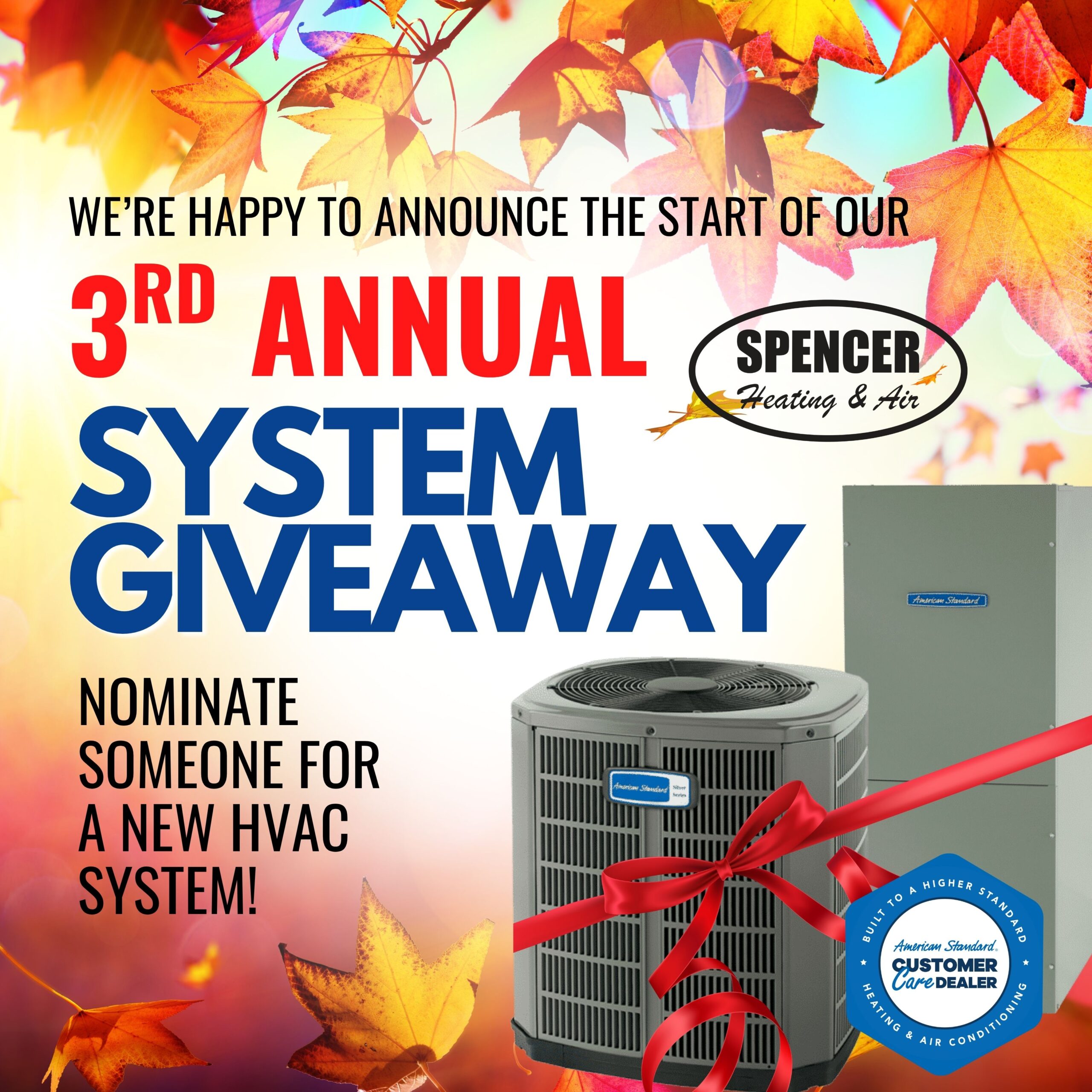 Spencer Heating and Air Gives Back: 3rd Annual HVAC System Giveaway​